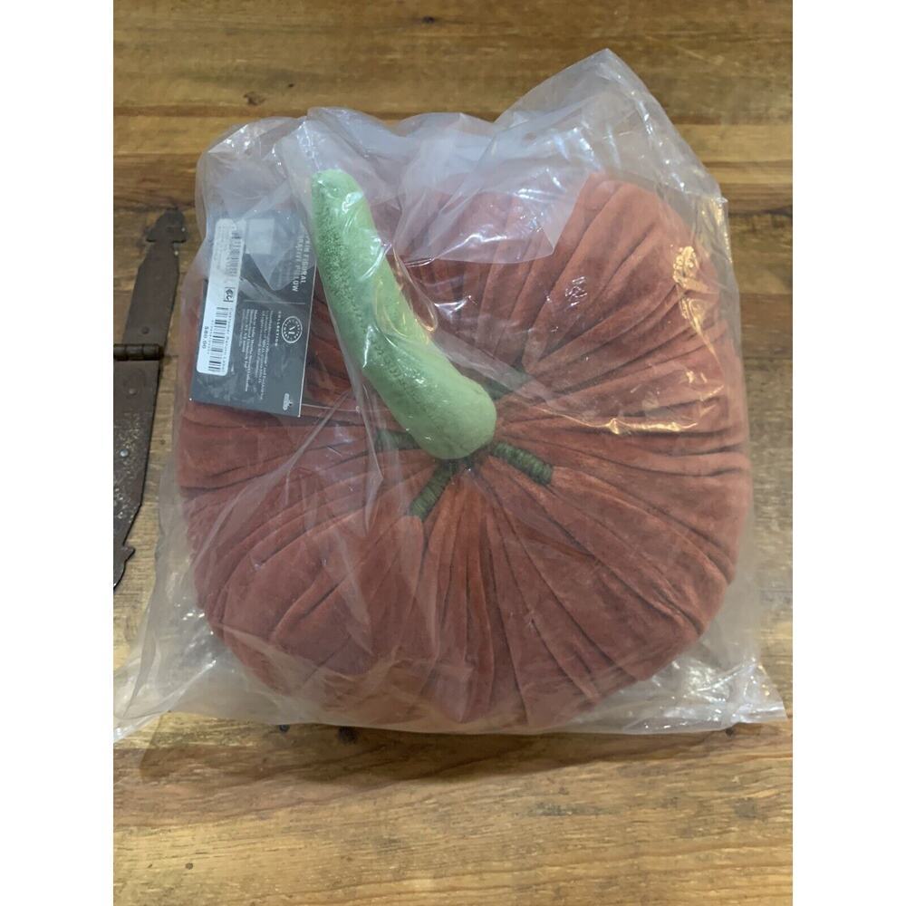 Martha Stewart Collection Pumpkin Figural Pillow 12” X 10” Fall New - Picture 2 of 3